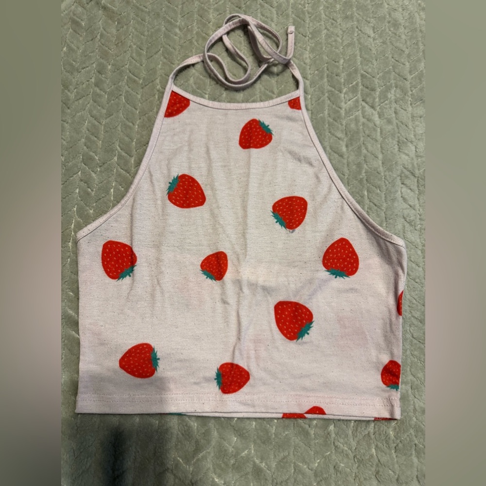 Brandy Melville Strawberry Holter Top
